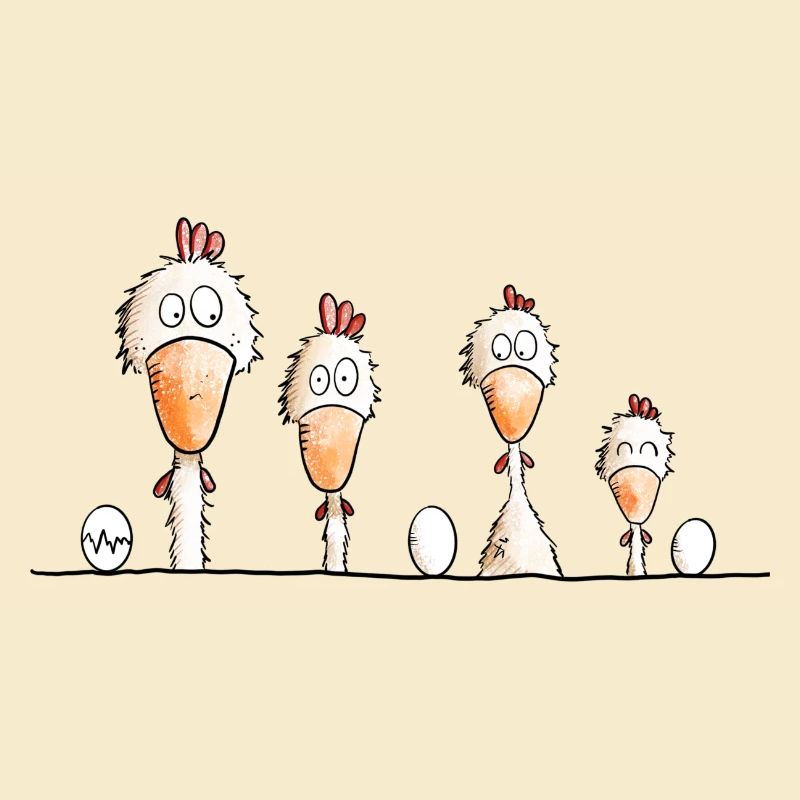 Poulets heureux