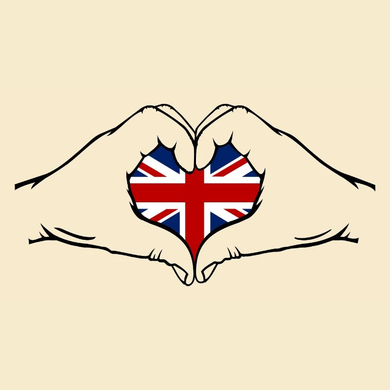 England Herzform mit Hände