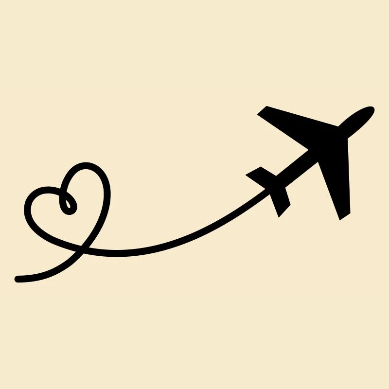 Flugzeug mit Herz