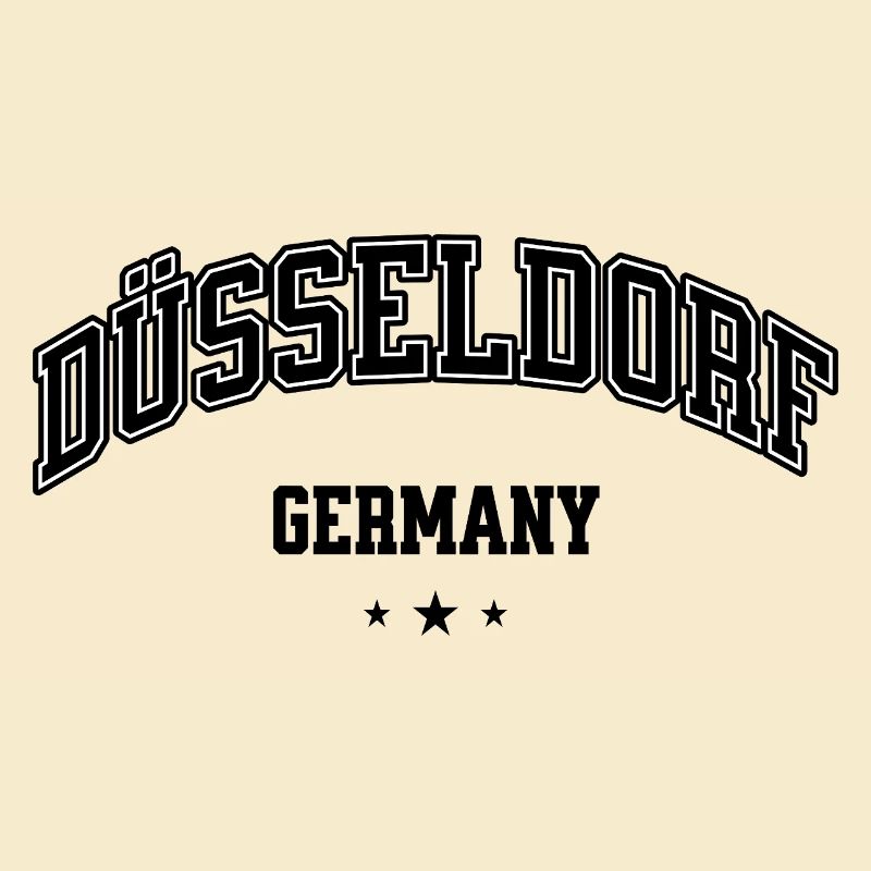Düsseldorf Germany Retro Schriftzug im Bogen