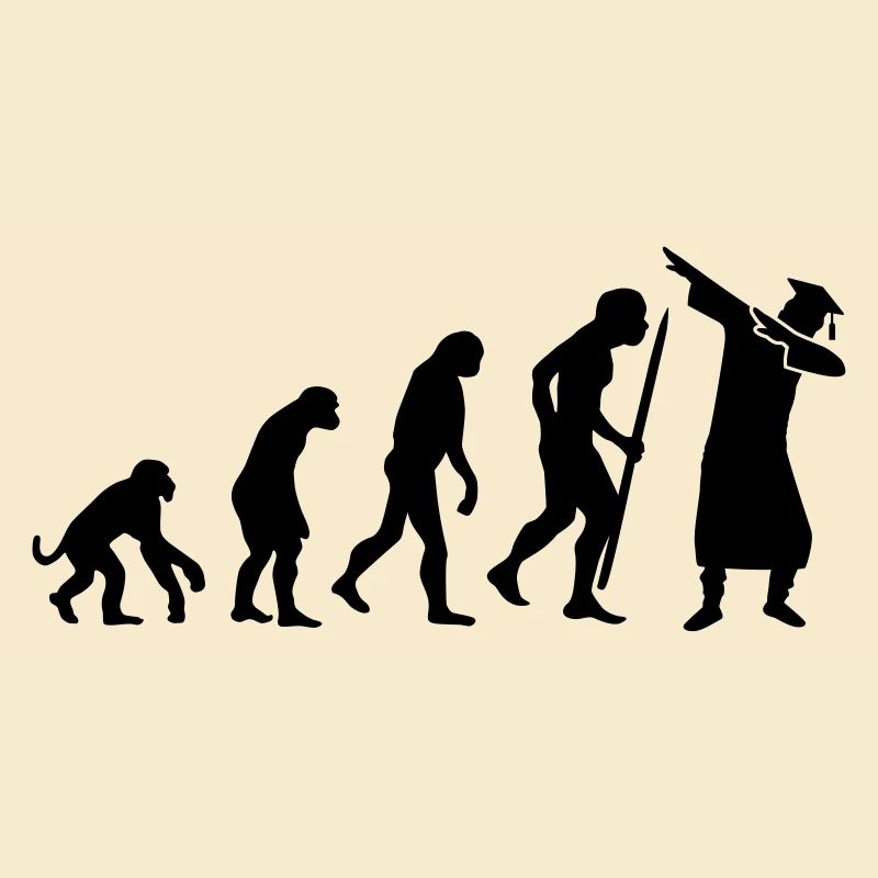 Evolution dab dabbing graduation college student
