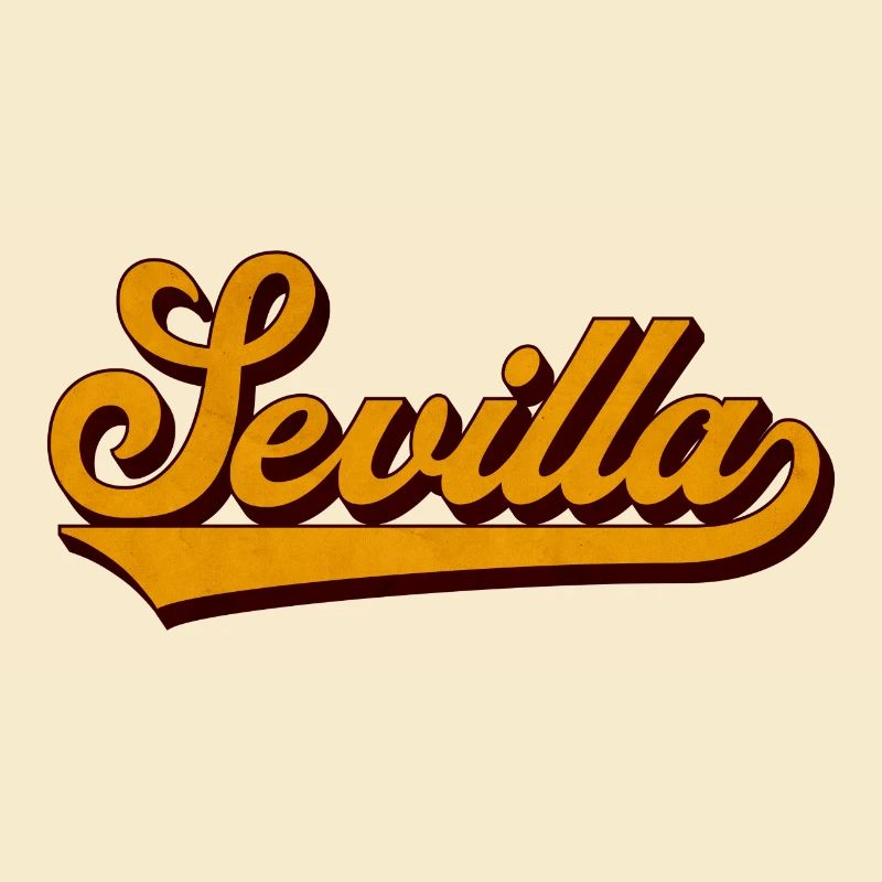 Sevilla Retro Script Yellow