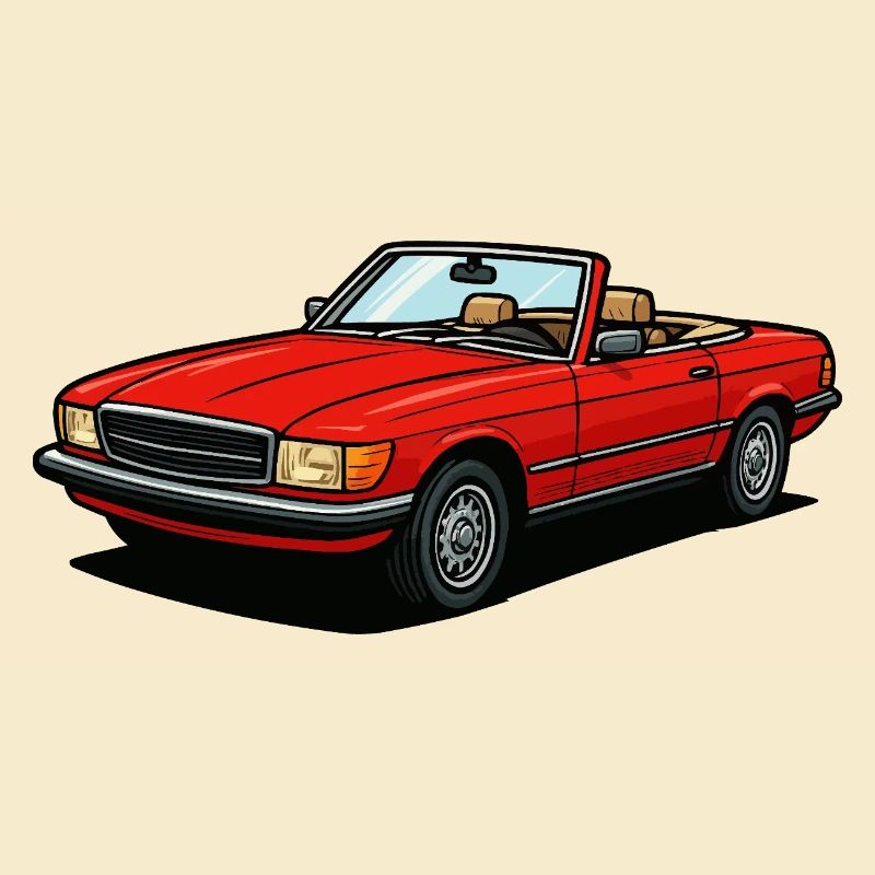 Toit ouvert cabriolet rouge