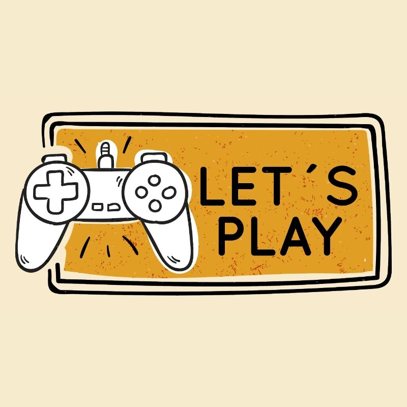 Let's Play Gaming Controller Graphic