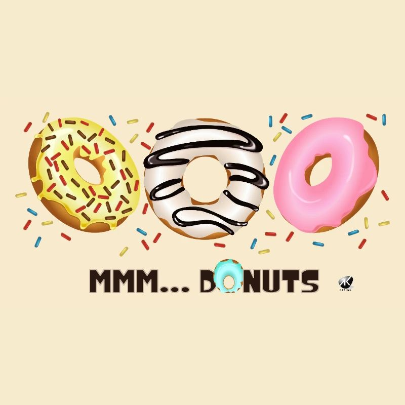 Illustration de Donuts glacés avec des vermicelles