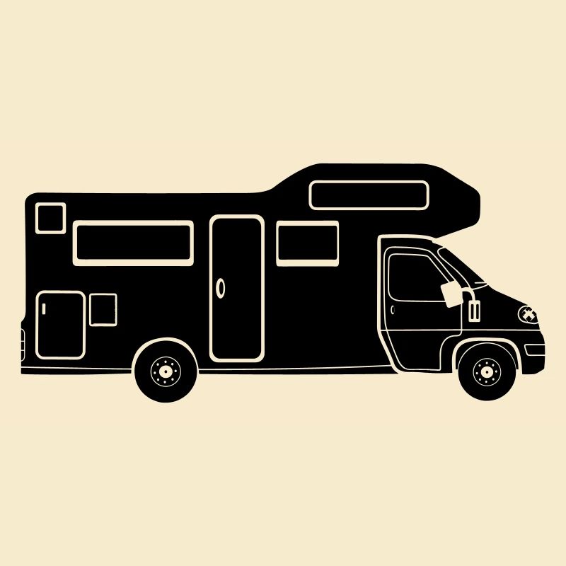 Silhouette de camping-car – design de camping simple