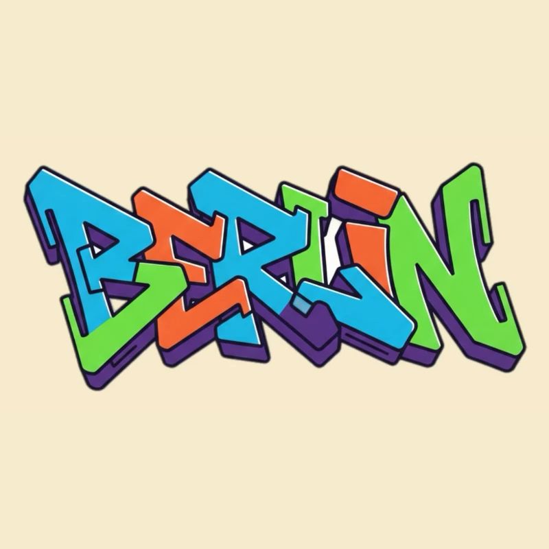 Berliner Straßen Graffiti Farbexplosion