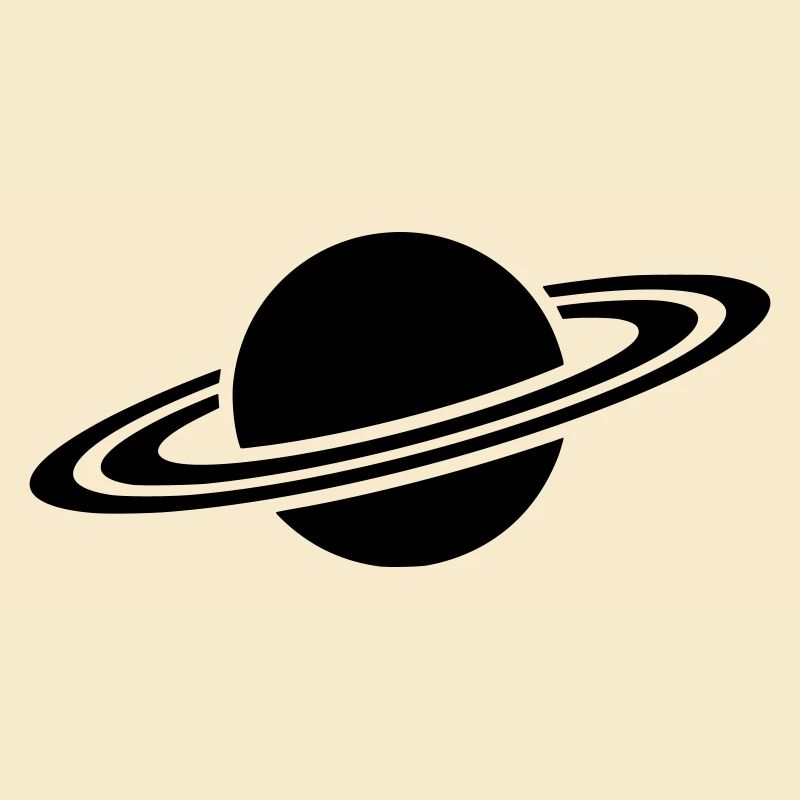 Silhouette de l’anneau de la planète Saturne