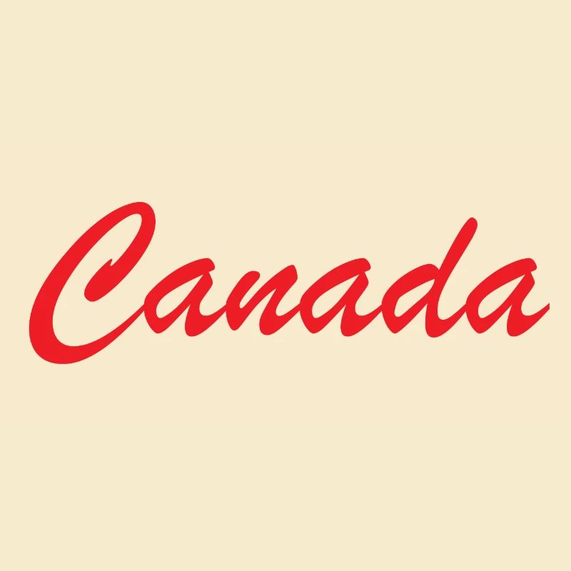 Canada Script Lettering Red
