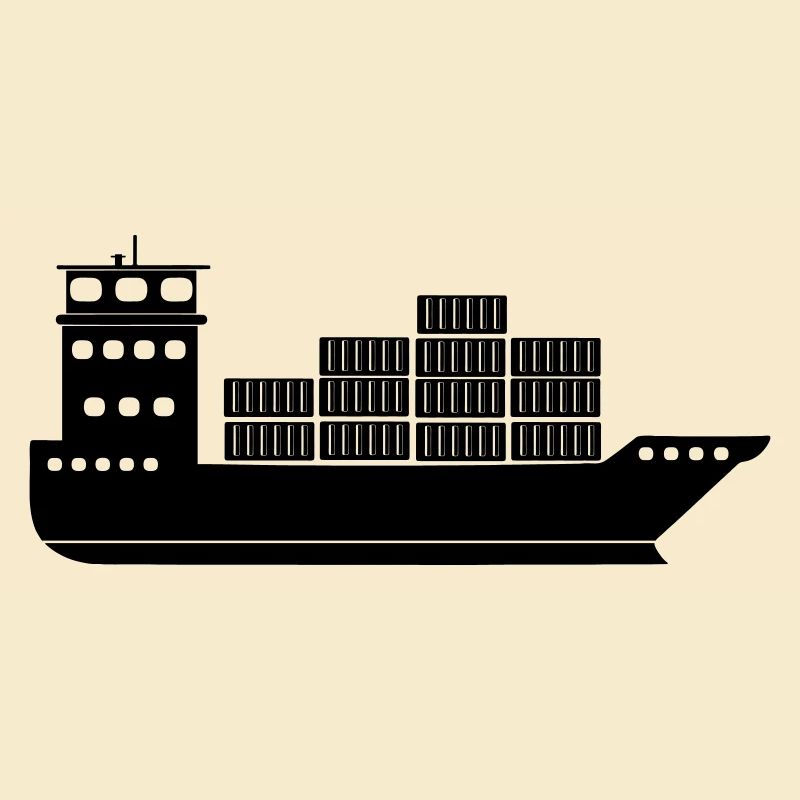 Sea container ship or boat with containers