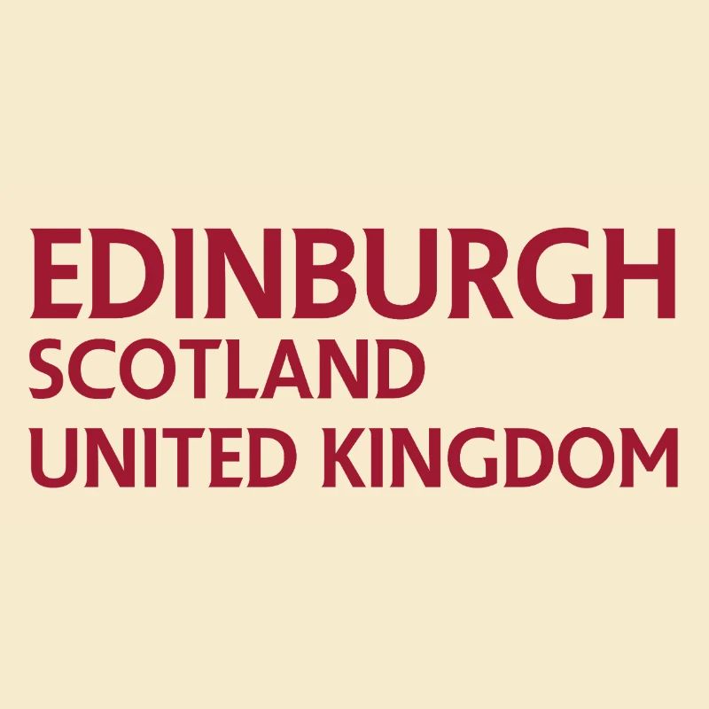 Édimbourg – Écosse Textdesign