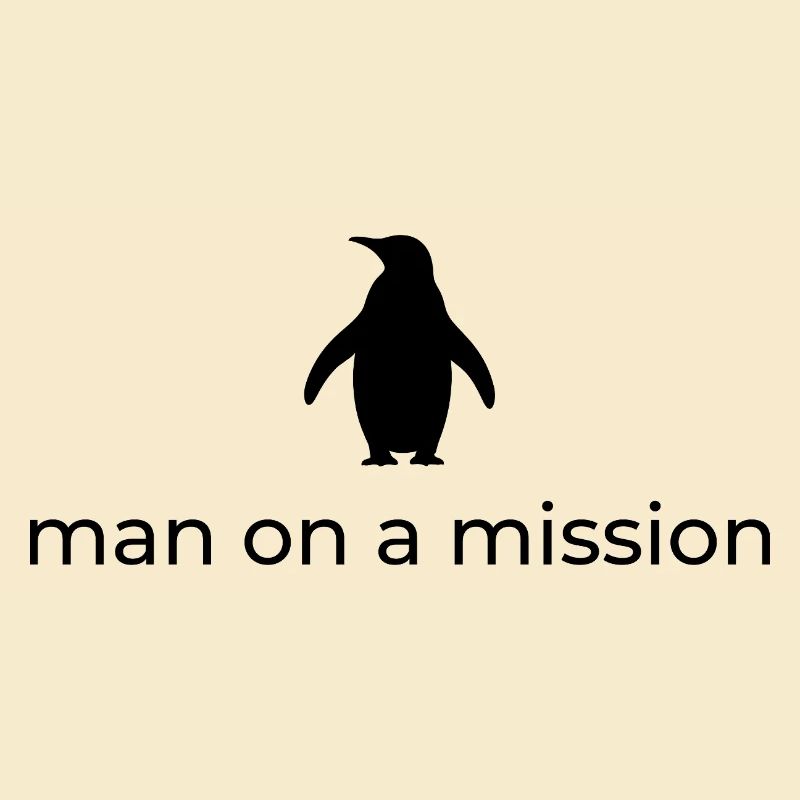 Man on a mission - nihilist penguin design