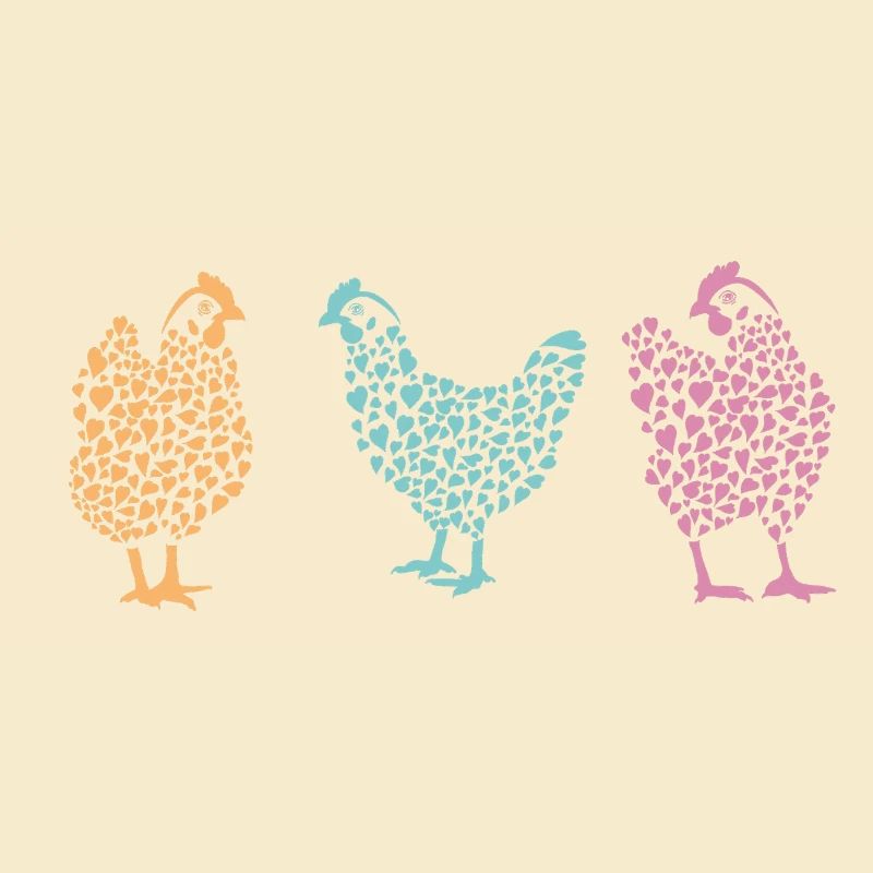Fans de poulet - Coq - Coq - Poulet fleur - Bio