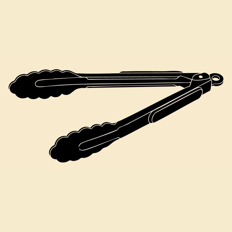Silhouette des pinces barbecue