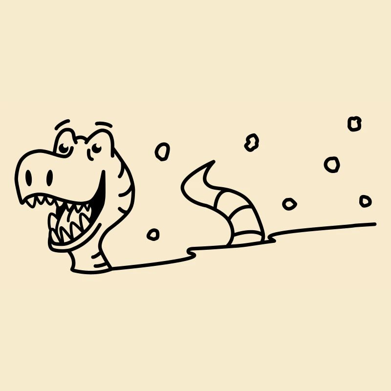 Dinosaurier im Schnee