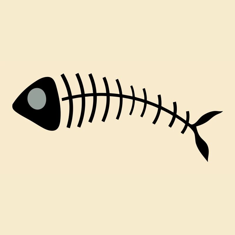 Stilisierte Fischgräten Illustration
