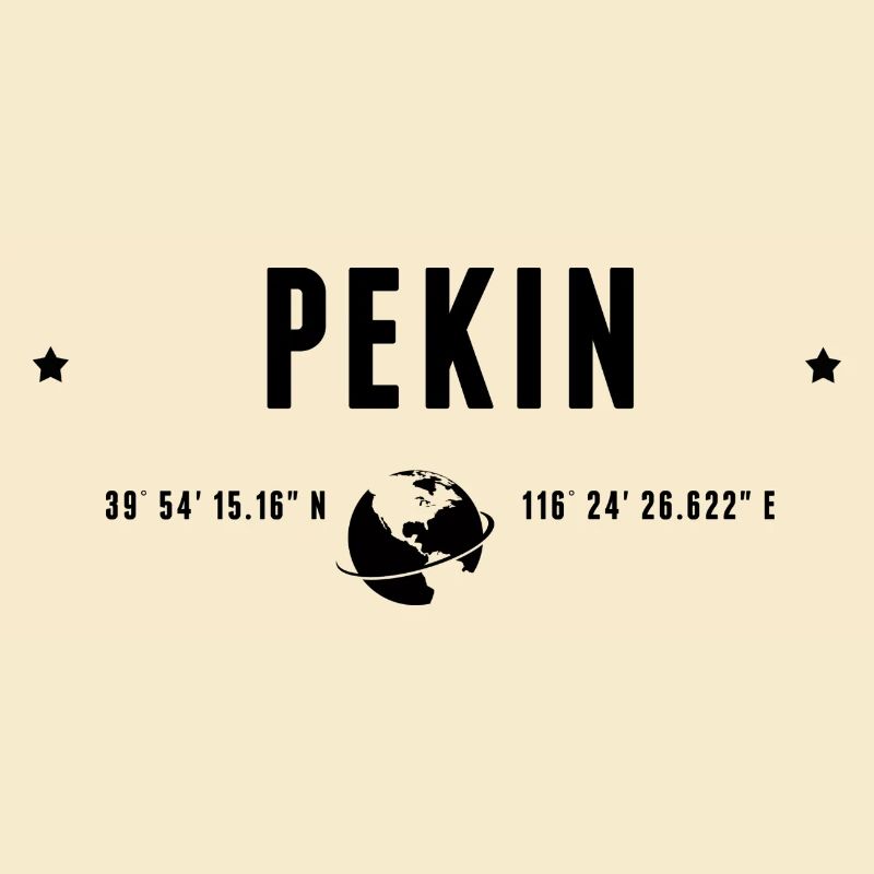 Beijing Stylized Geographical Coordinates