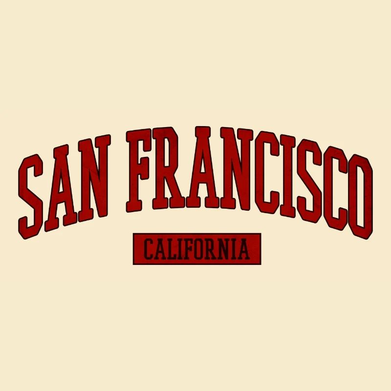 Lettrage rétro de San Francisco