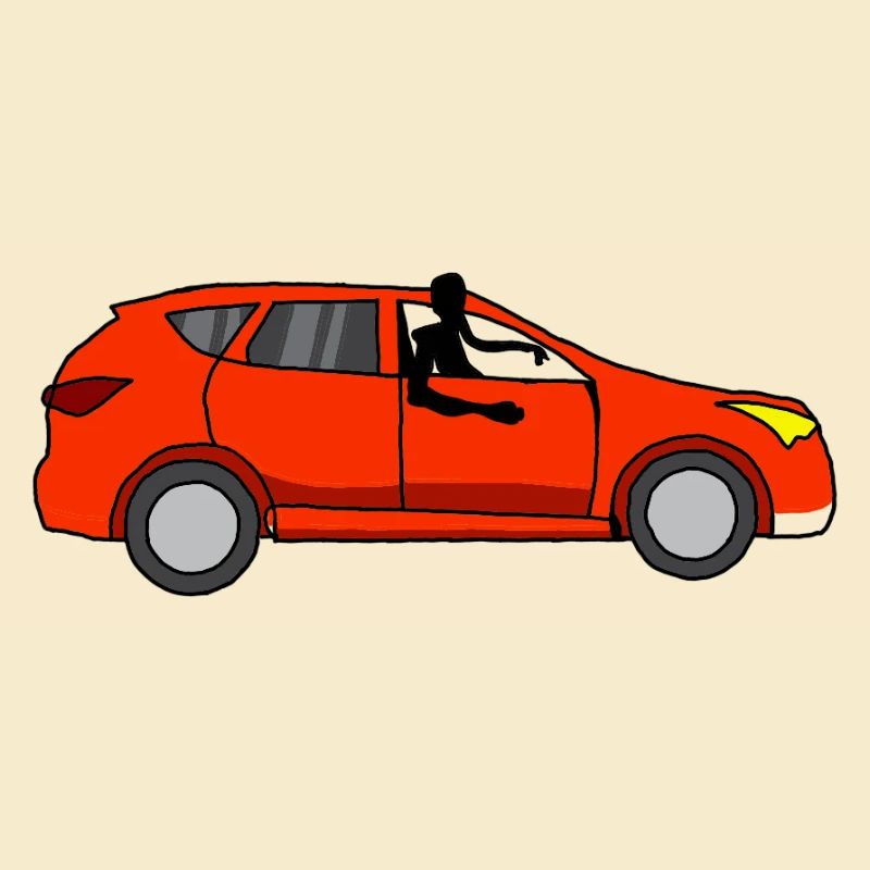 Mit dem Auto Simone
