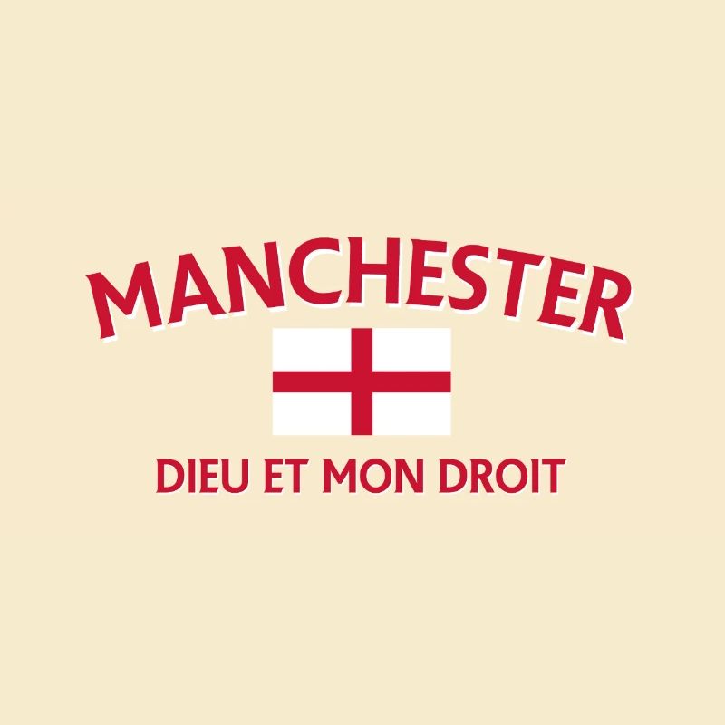 T-shirt à devise du drapeau de Manchester
