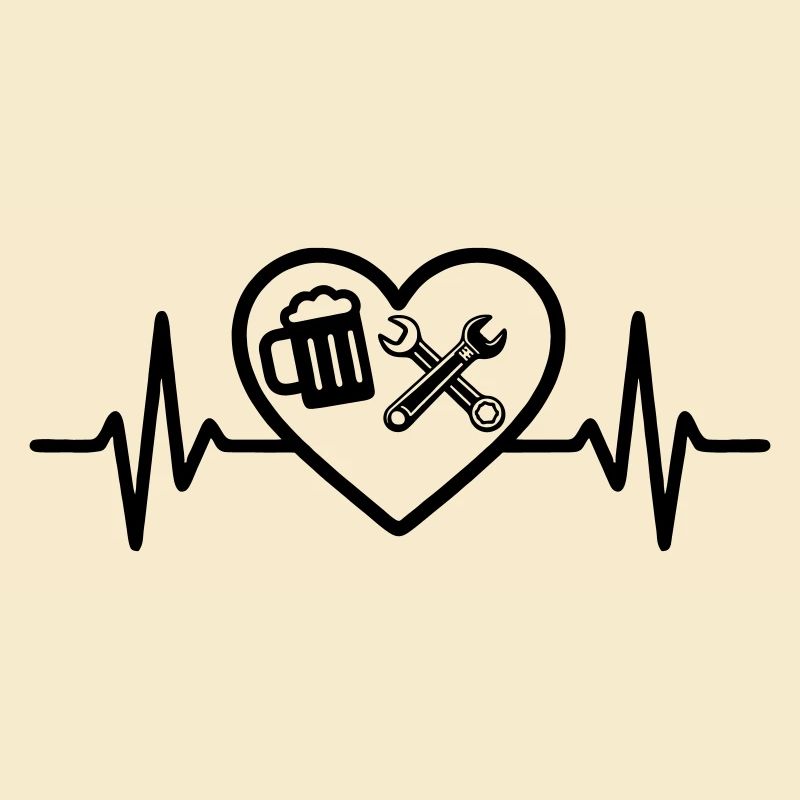 Humour de mécanicien de voiture Heart Beer