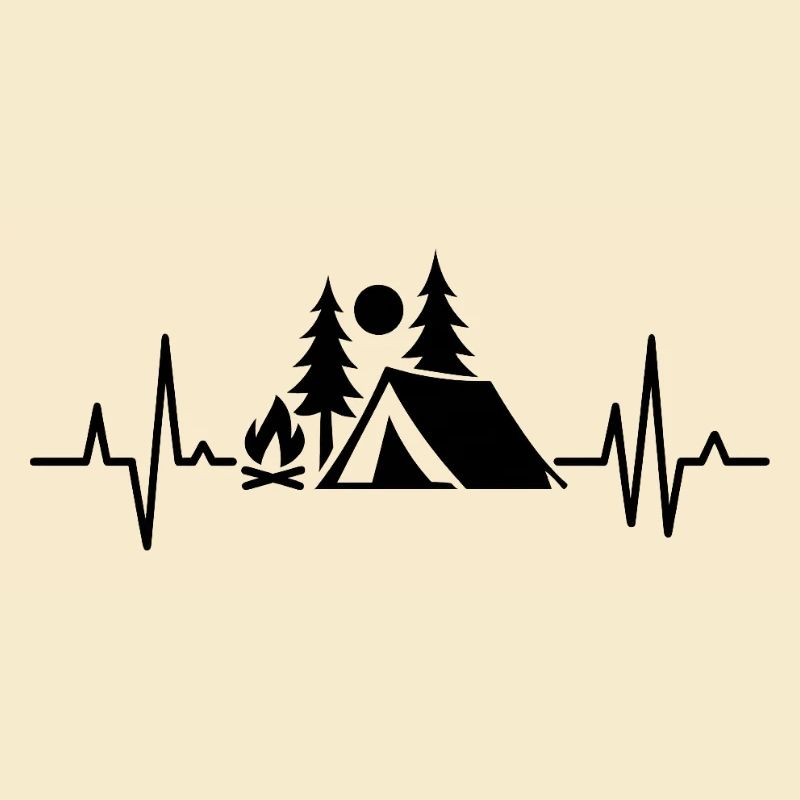 Heartbeat on camping evening
