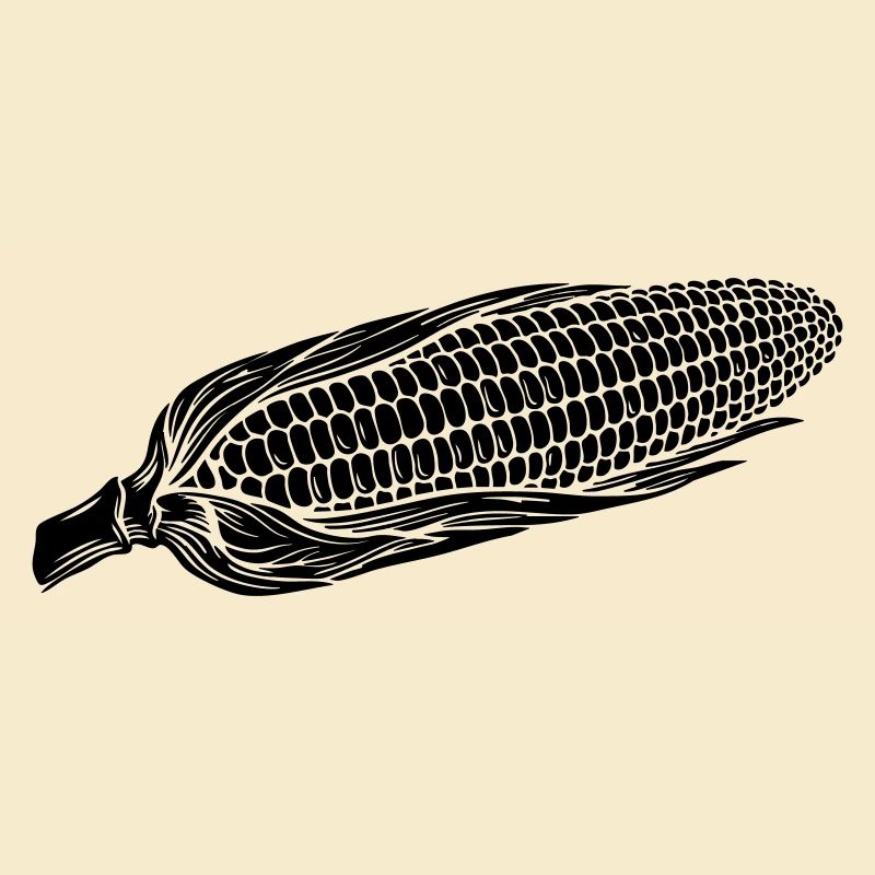 Corn on Cob Silhouette