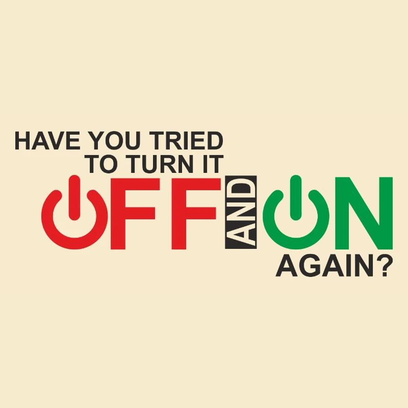 Vibrant Power Button Typography Design