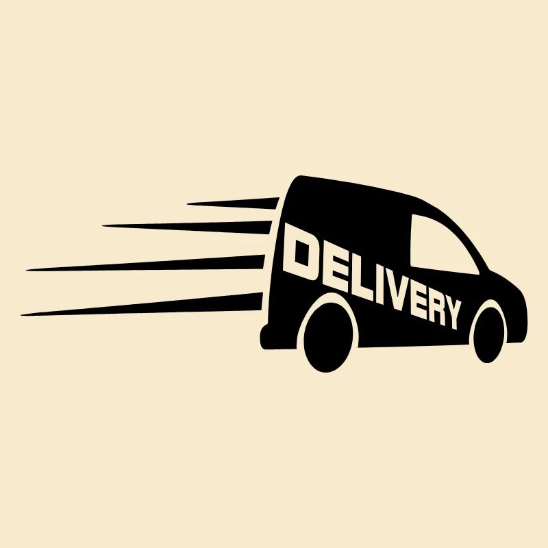 Logo de fourgonnette avec texte découpé