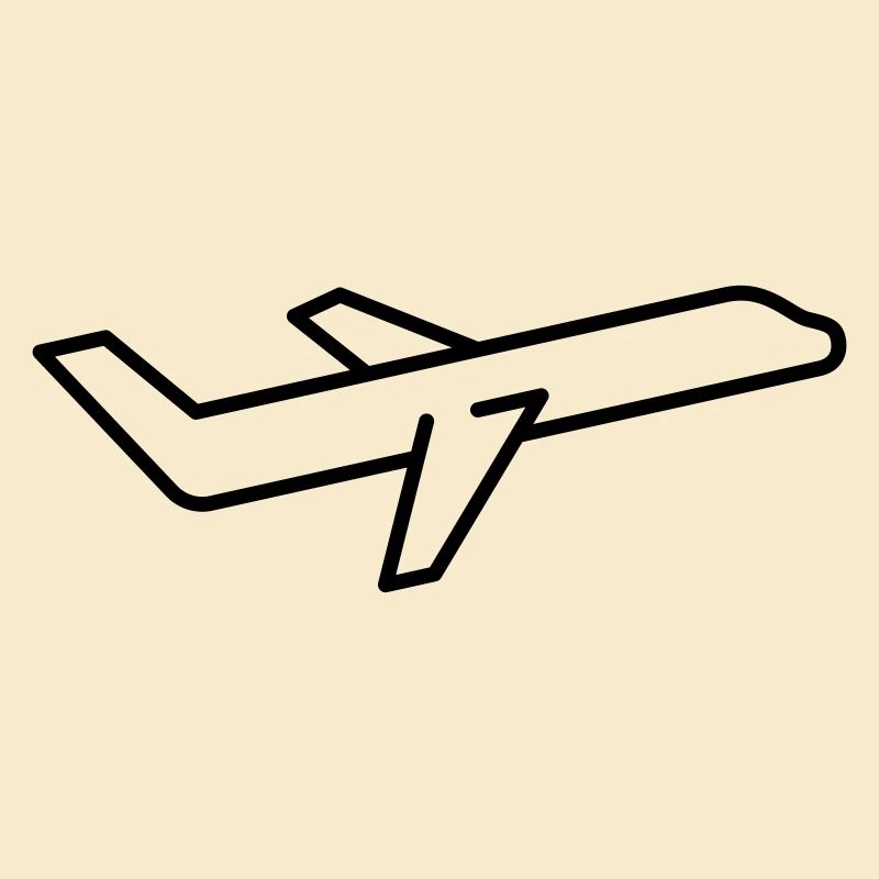Flugzeug Symbol Umriss aufsteigend fliegend
