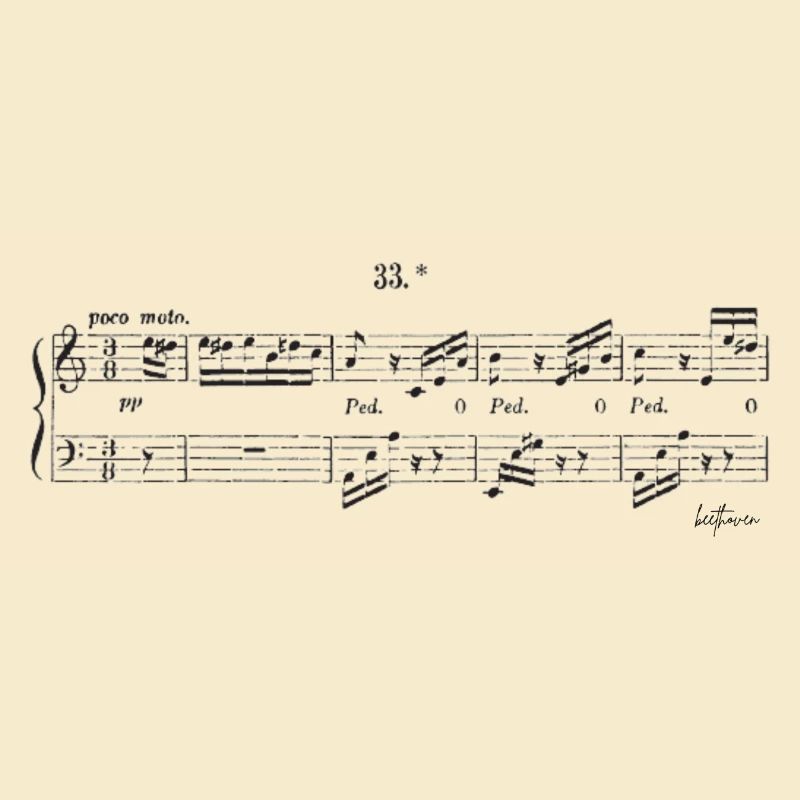 Conception de partitions de Beethoven pour Elise
