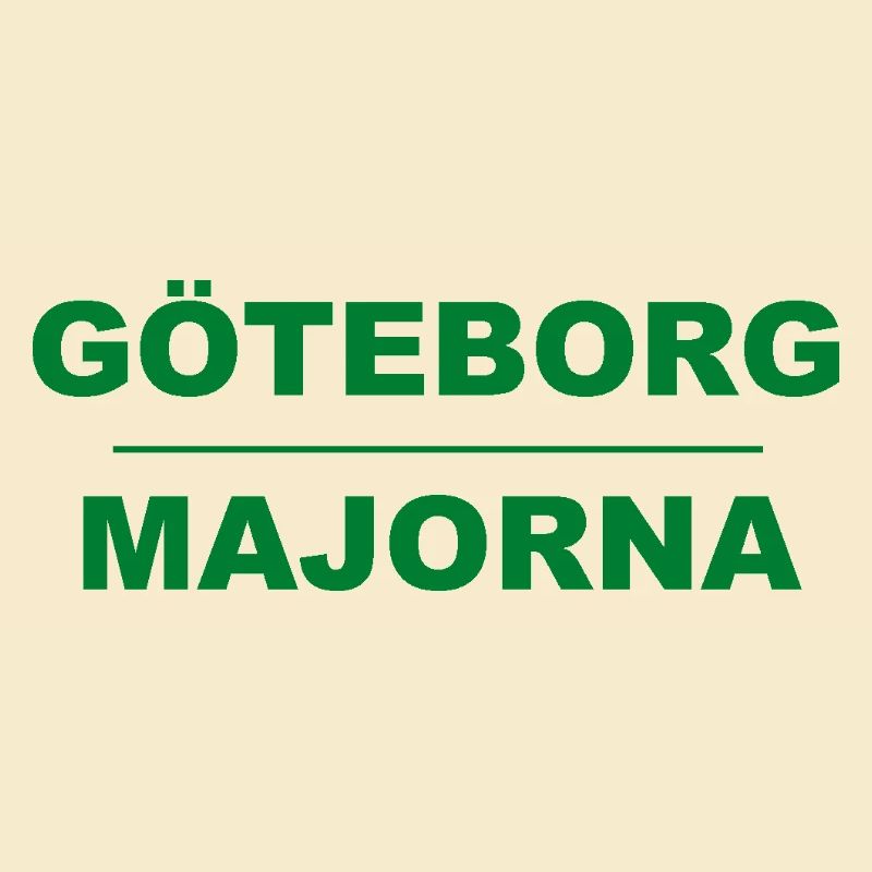 Göteborg Majorna – Design vert-noir