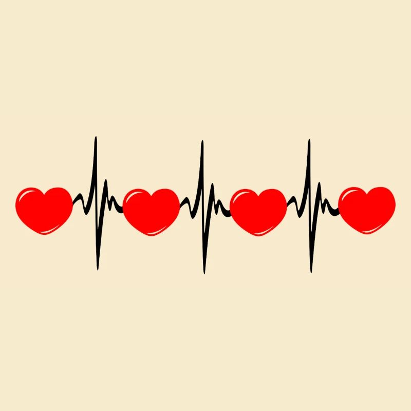 Herzfrequenz hartes rotes Cardio-EKG