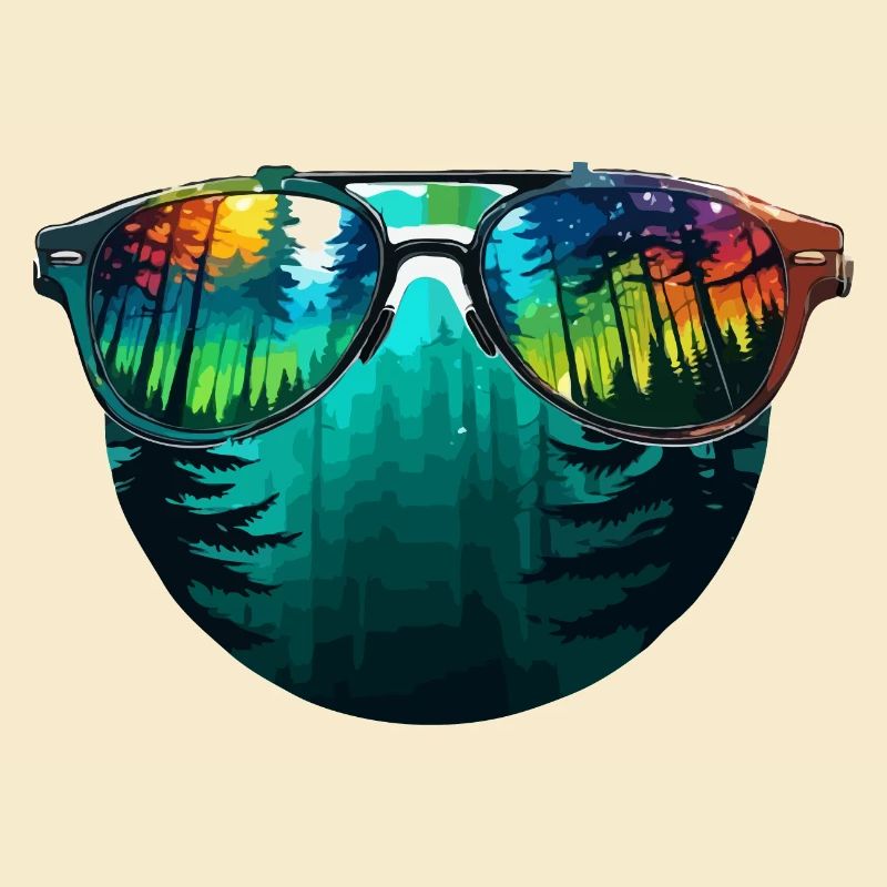 Sunglasses / Reflection / Forest / Reflection