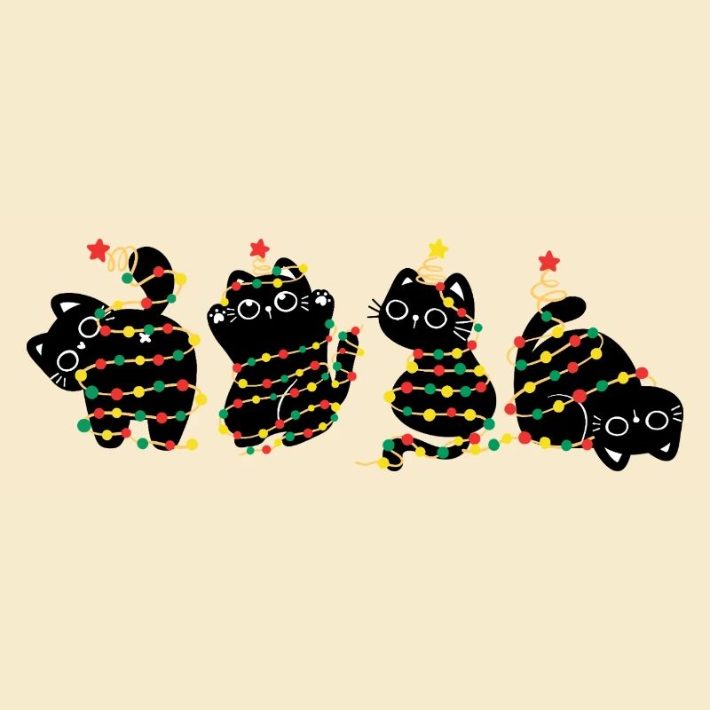 Chat à Noël