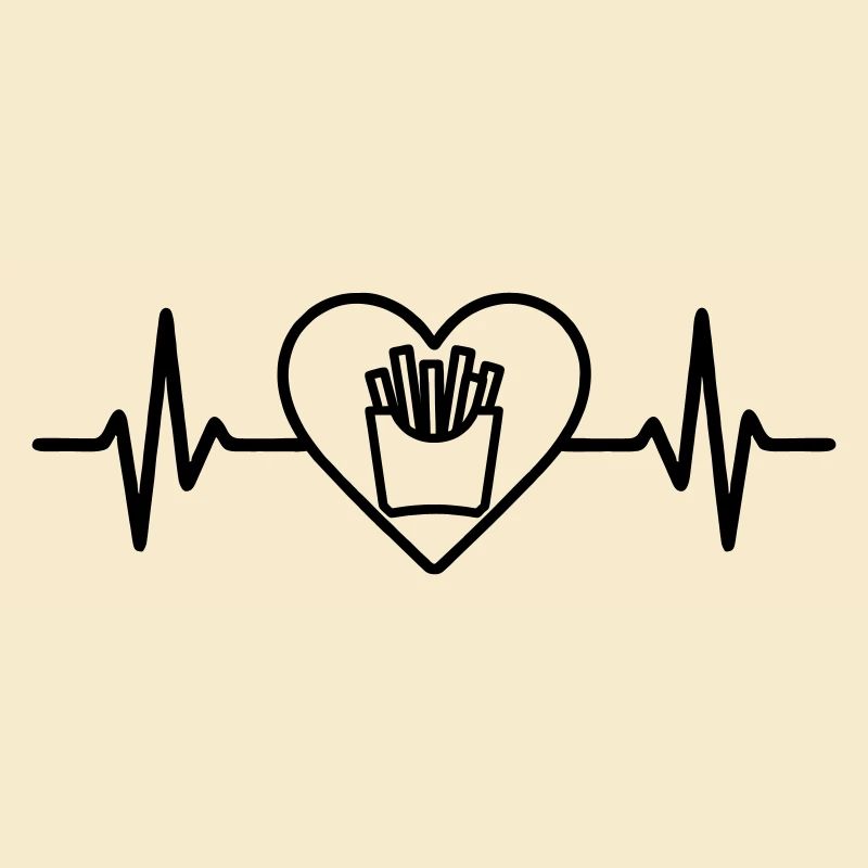 Frites Coeur Restauration rapide Collation