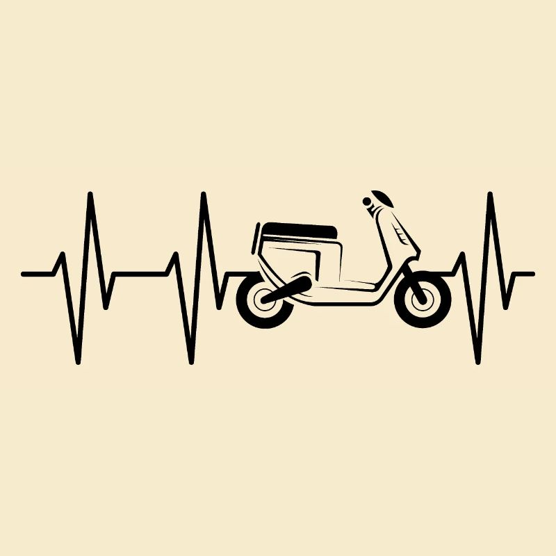 Herzschlag puls symbol roller scooter moped Icon