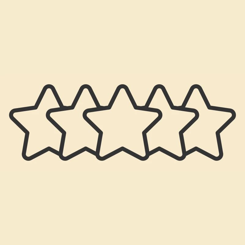 Icône cinq étoiles – Symbole d’évaluation et d’avis