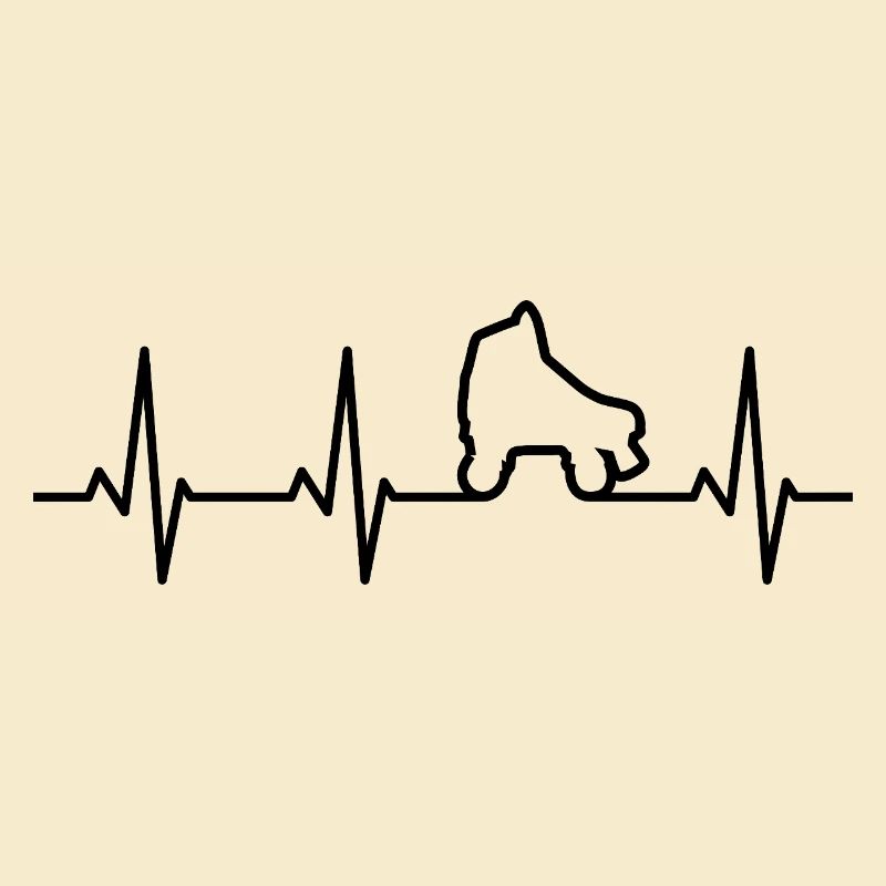 Roller Skates ECG Heart Line