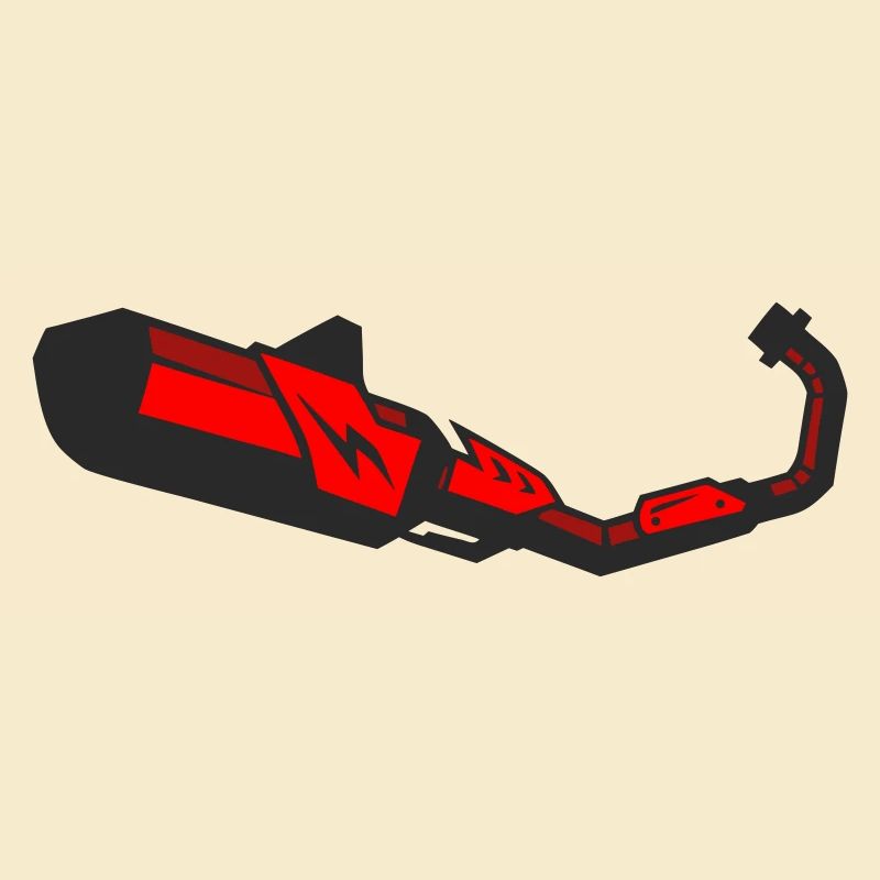 Motorcycle Exhaust Tuning Vector