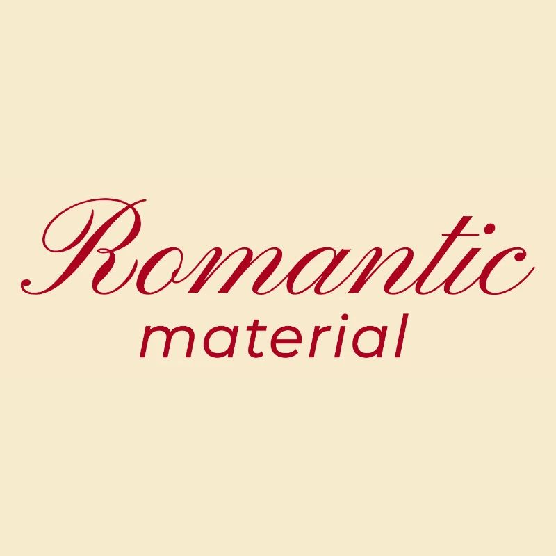 Conception typographique Matériel romantique