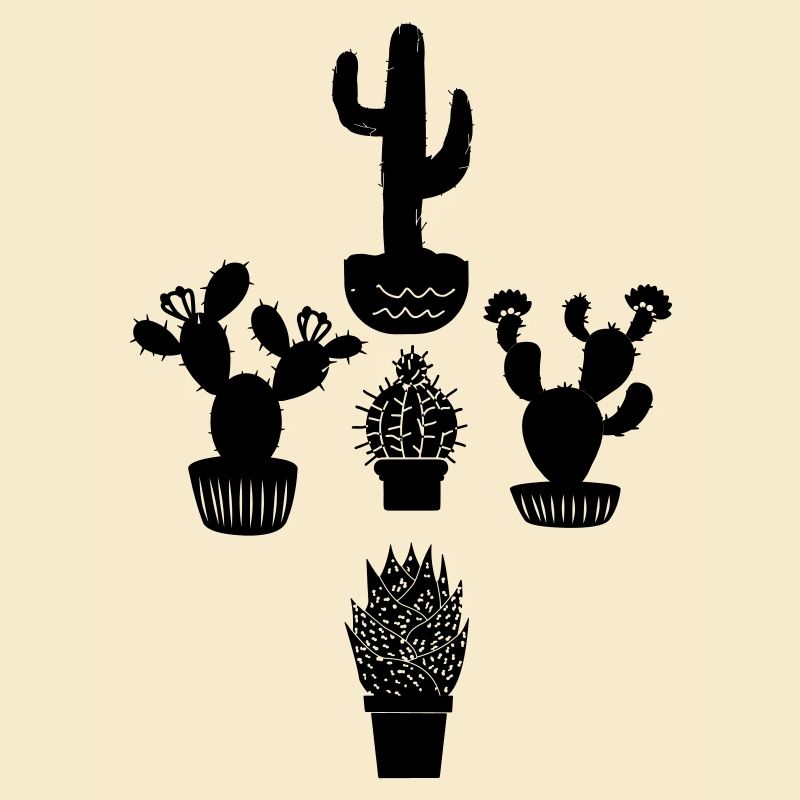 Cinq cactus