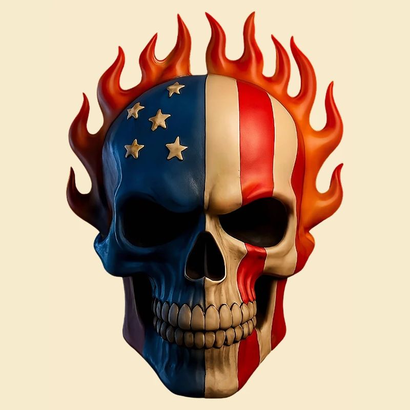 Flammende Flagge Schädel