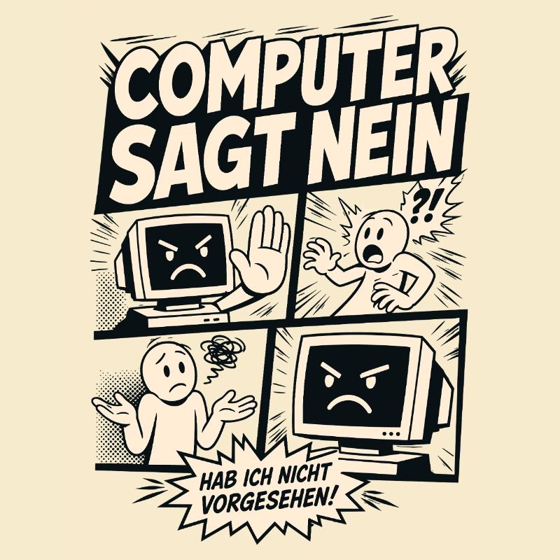 Computer sagt nein Comic Design