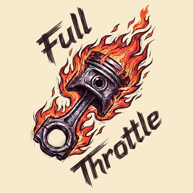 Piston à pleine accélération