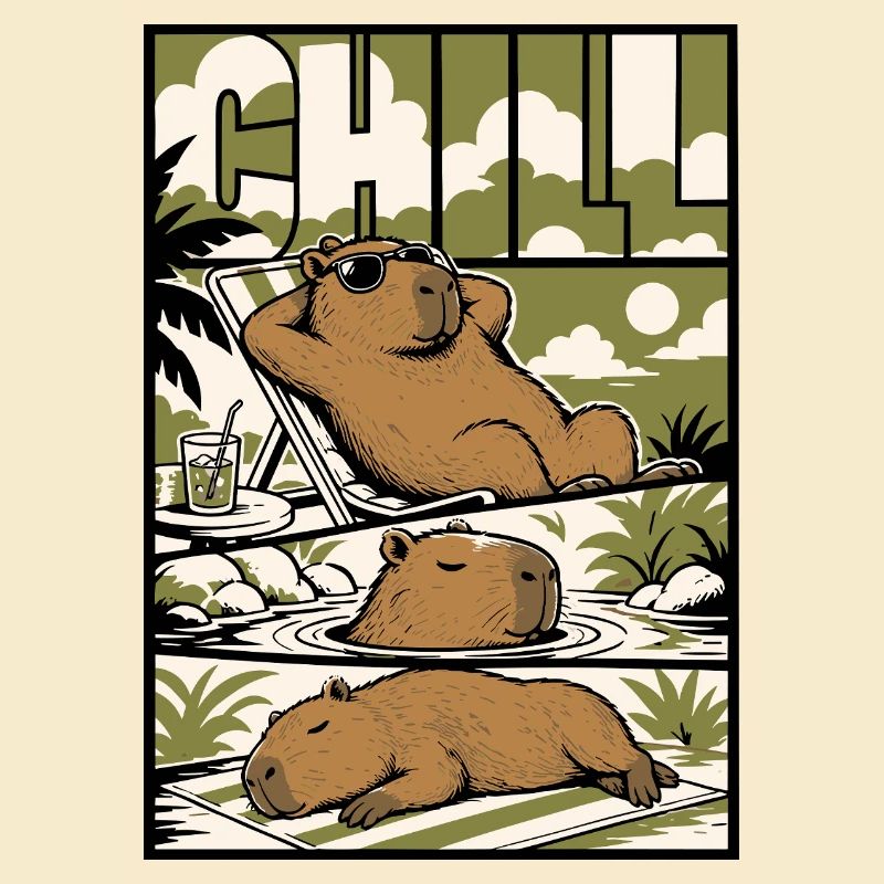 Chill Capybara Relax Design