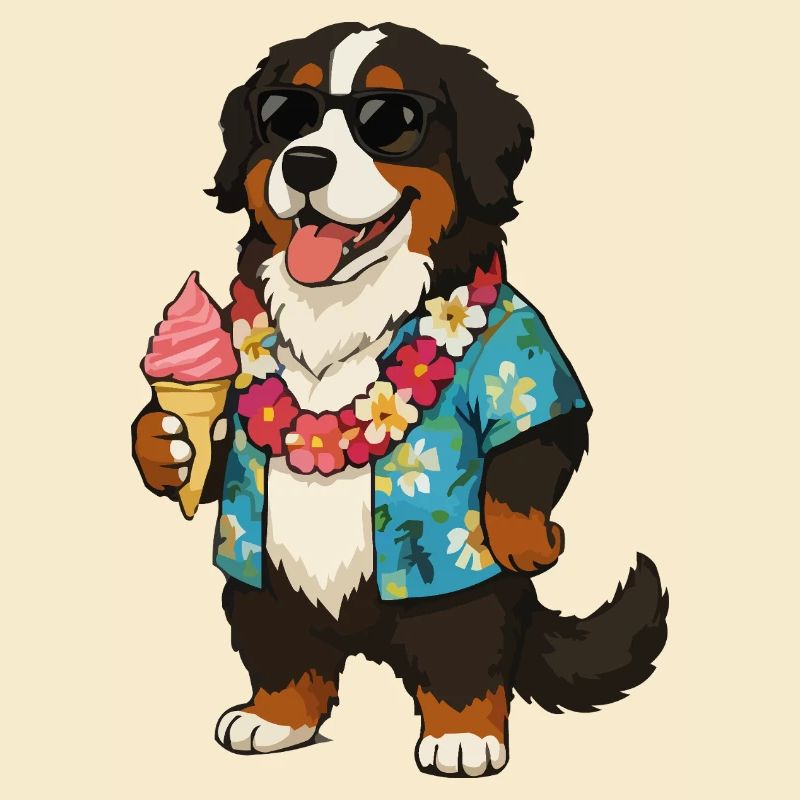 Hawaiianischer Hund mit Eis