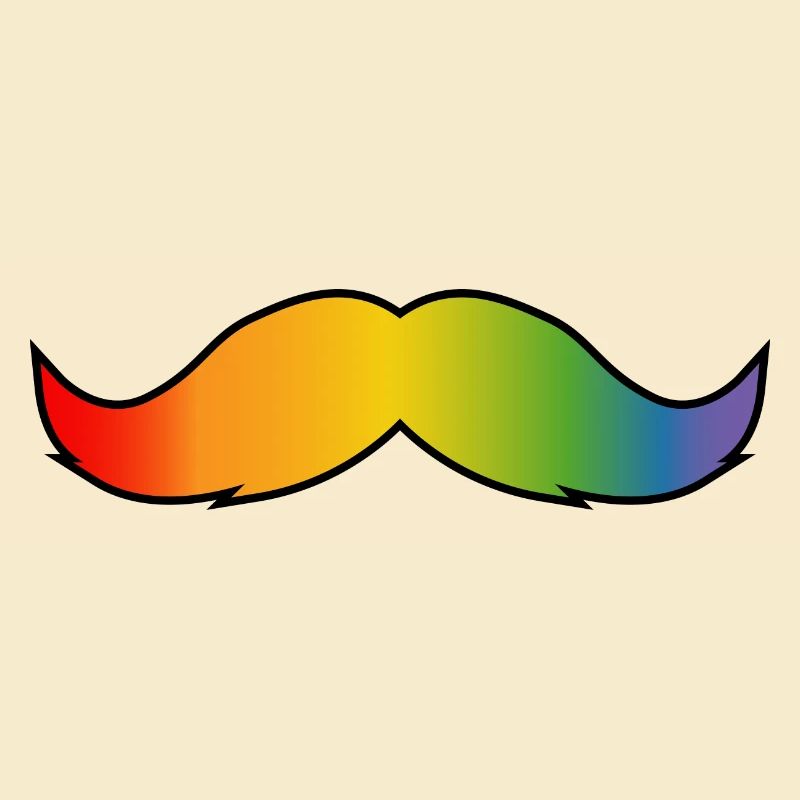 Barbe arc-en-ciel Queer Noir