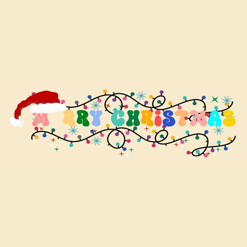 Lettrage de Noël coloré