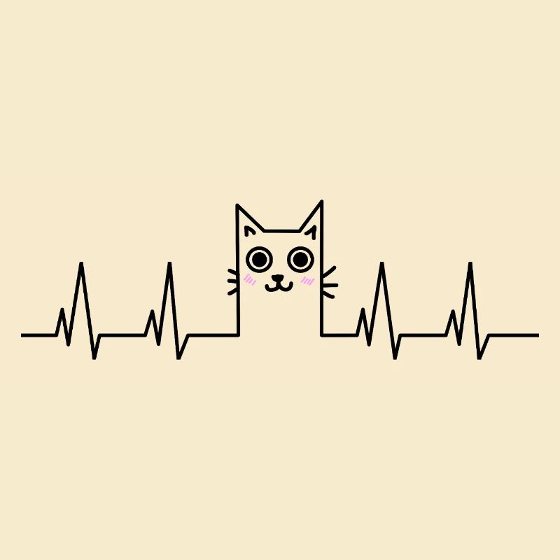 Battement de cœur de chat Face de chat